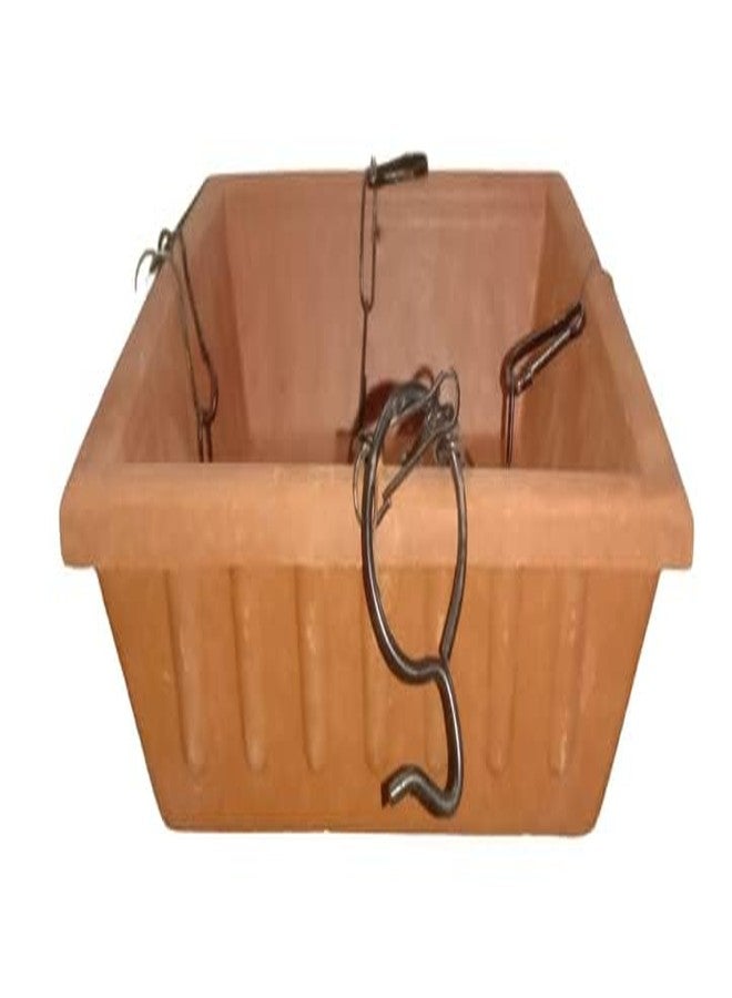Craft Park Earthenware Hanging Square Bird Bath with Free MDF Ply Wood Bird House Bird Nest for Sparrow - Image 5